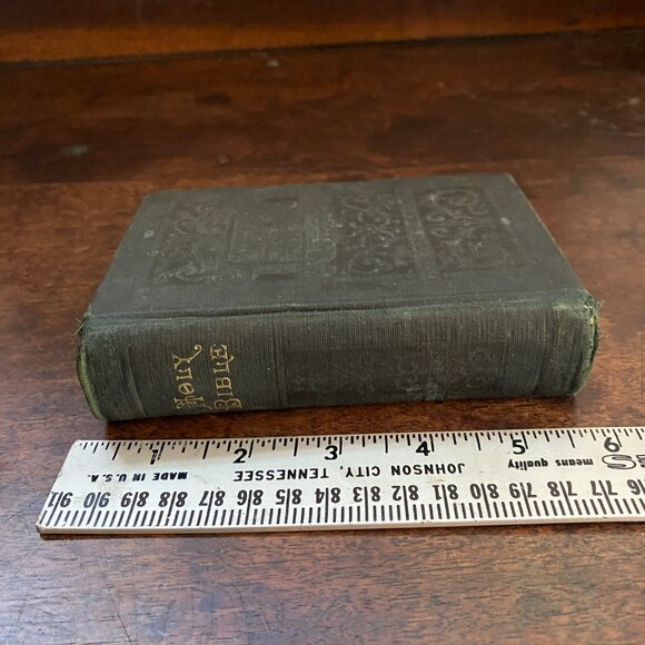 Antique Bible 1893 American Bible Society fancy hardcover old and new testaments - Picture 2 of 5